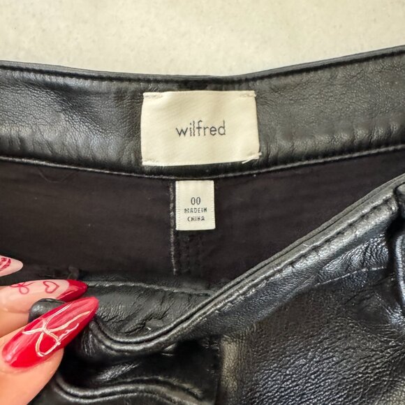 Wilfred Straight Leg Leather Pants - Picture 3 of 8